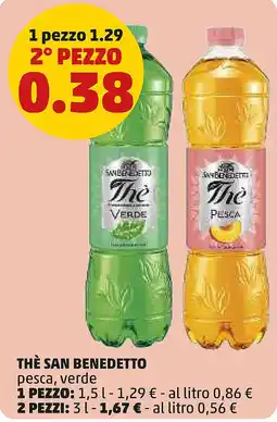 PENNY Thè SAN BENEDETTO pesca, verde offerta