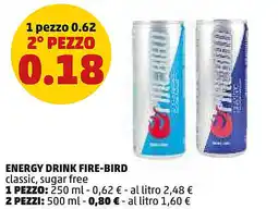 PENNY Energy drink fire-bird classic, sugar free offerta