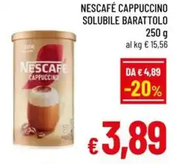 A&O Nescafé cappuccino solubile barattolo offerta