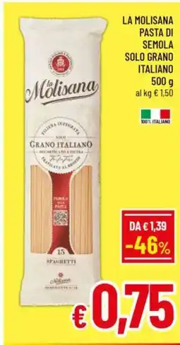A&O La molisana pasta di semola solo grano italiano offerta