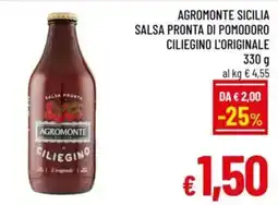 A&O Agromonte sicilia salsa pronta di pomodoro ciliegino l'originale offerta