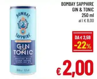 A&O Bombay sapphire gin & tonic offerta