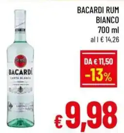 A&O Bacardi rum bianco offerta