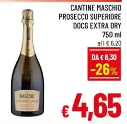 A&O Cantine maschio prosecco superiore docg extra dry offerta