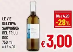 A&O Le vie dell'uva sauvignon del friuli doc offerta