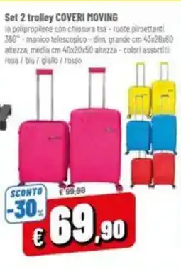 A&O Set 2 trolley coveri moving offerta