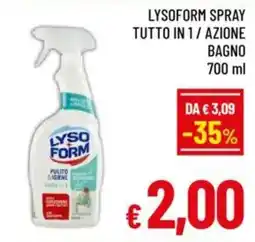 A&O Lysoform spray tutto in 1/azione bagno offerta