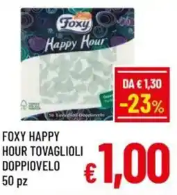 A&O Foxy happy hour tovaglioli doppiovelo 50 pz offerta
