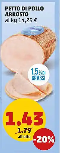 PENNY Petto di pollo arrosto offerta
