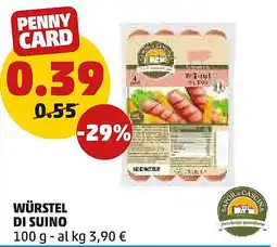 PENNY Würstel di suino offerta