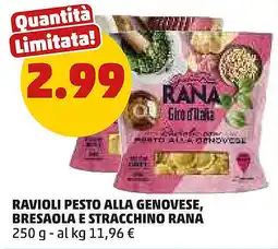 PENNY Ravioli pesto alla genovese, bresaola e stracchino rana offerta
