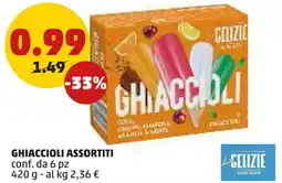 PENNY Gelizie ghiaccioli assortiti offerta