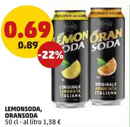 PENNY Lemonsoda, oransoda offerta