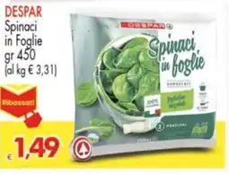 Despar DESPAR Spinaci in Foglie offerta