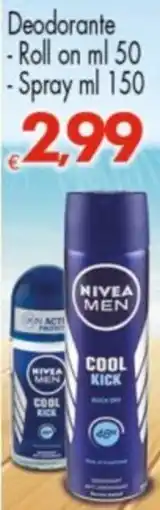Despar Deodorante -Roll on-Spray NIVEA MEN offerta
