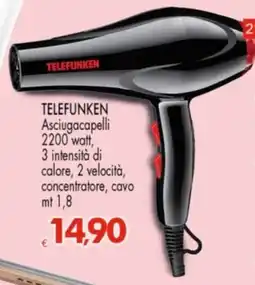 Despar TELEFUNKEN Asciugacapelli 2200 watt offerta