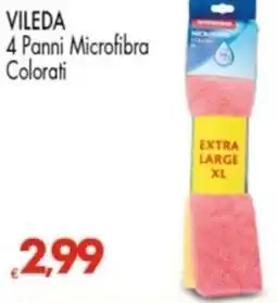 Despar VILEDA 4 Panni Microfibra Colorati offerta