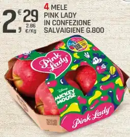 Supermercati Dok 4 mele pink lady in confezione salvaigiene offerta