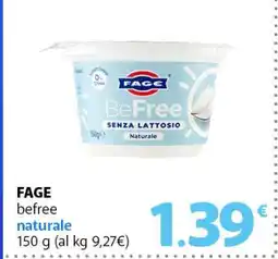 Famila FAGE befree naturale offerta