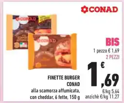 Conad FINETTE BURGER CONAD offerta