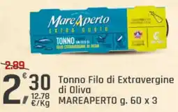 Supermercati Dok Tonno filo di extravergine di oliva mareaperto offerta