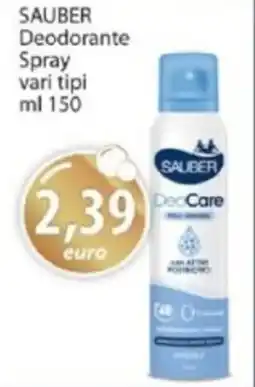 Acqua & Sapone SAUBER Deodorante Spray vari tipi offerta