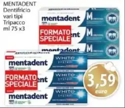 Acqua & Sapone MENTADENT Dentifricio vari tipi Tripacco offerta