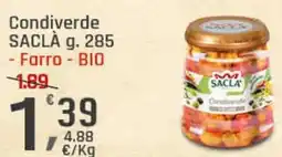 Supermercati Dok Condiverde saclà - farro - bio offerta