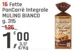 Supermercati Dok 16 fette pancarrè integrale mulino bianco offerta