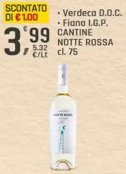 Supermercati Dok Verdeco d.o.c. fiano i.g.p. cantine notte rossa offerta