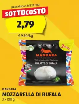 ALDI Mandara mozzarella di bufala offerta