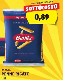 ALDI Barilla penne rigate offerta