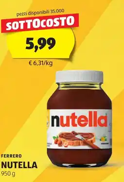 ALDI Ferrero nutella offerta
