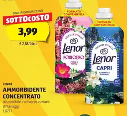 ALDI Lenor ammorbidente concentrato offerta