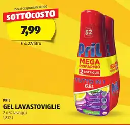 ALDI Pril gel lavastoviglie offerta