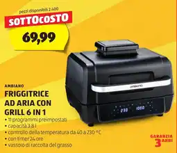 ALDI Ambiano friggitrice ad aria con grill 6 in 1 offerta