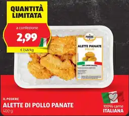 ALDI Il podere alette di pollo panate offerta
