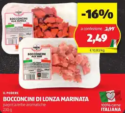 ALDI Il podere bocconcini di lonza marinata offerta