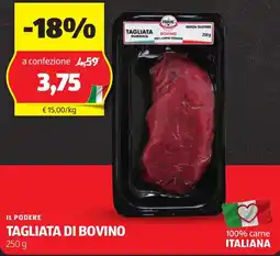 ALDI Il podere tagliata di bovino offerta