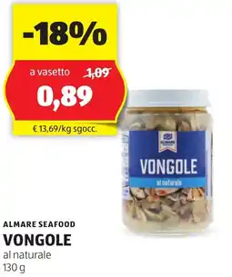 ALDI Almare seafood vongole al naturale offerta