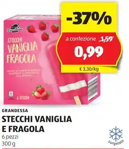 ALDI Grandessa stecchi vaniglia e fragola offerta
