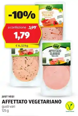 ALDI Just veg! affettato vegetariano offerta