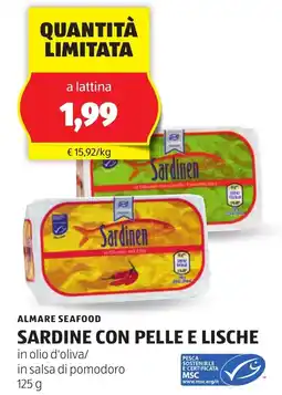 ALDI Almare seafood sardine con pelle e lische offerta