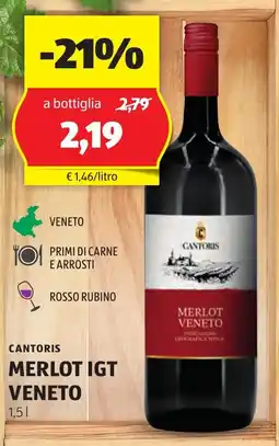 ALDI Cantoris merlot igt veneto offerta