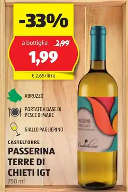 ALDI Casteltorre passerina terre di chieti igt offerta