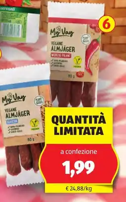 ALDI Myvay almjäger vegani offerta