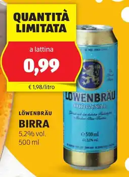 ALDI Löwenbräu birra offerta