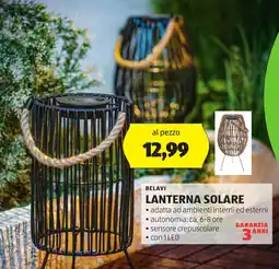 ALDI Belavi lanterna solare offerta