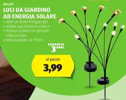 ALDI Belavi luci da giardino ad energia solare offerta