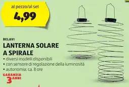 ALDI Belavi lanterna solare a spirale offerta